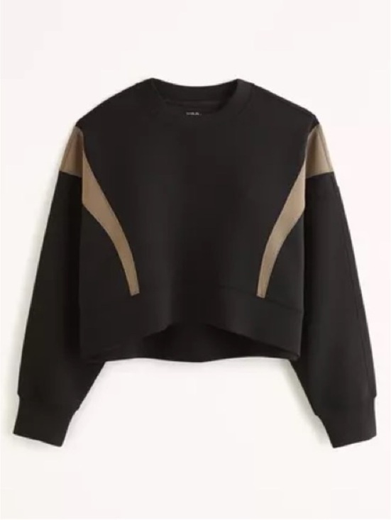 YPB Tops - Abercrombie YPB neoKNIT Black V Neck Cropped Pullover Sweatshirt S